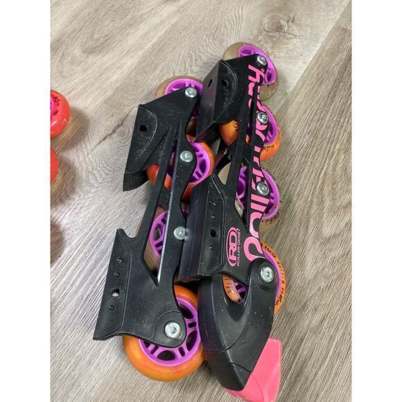 Roller Derby Inline Skate Replacement Wheels Pink Glitter Jelly - Picture 4 of 11